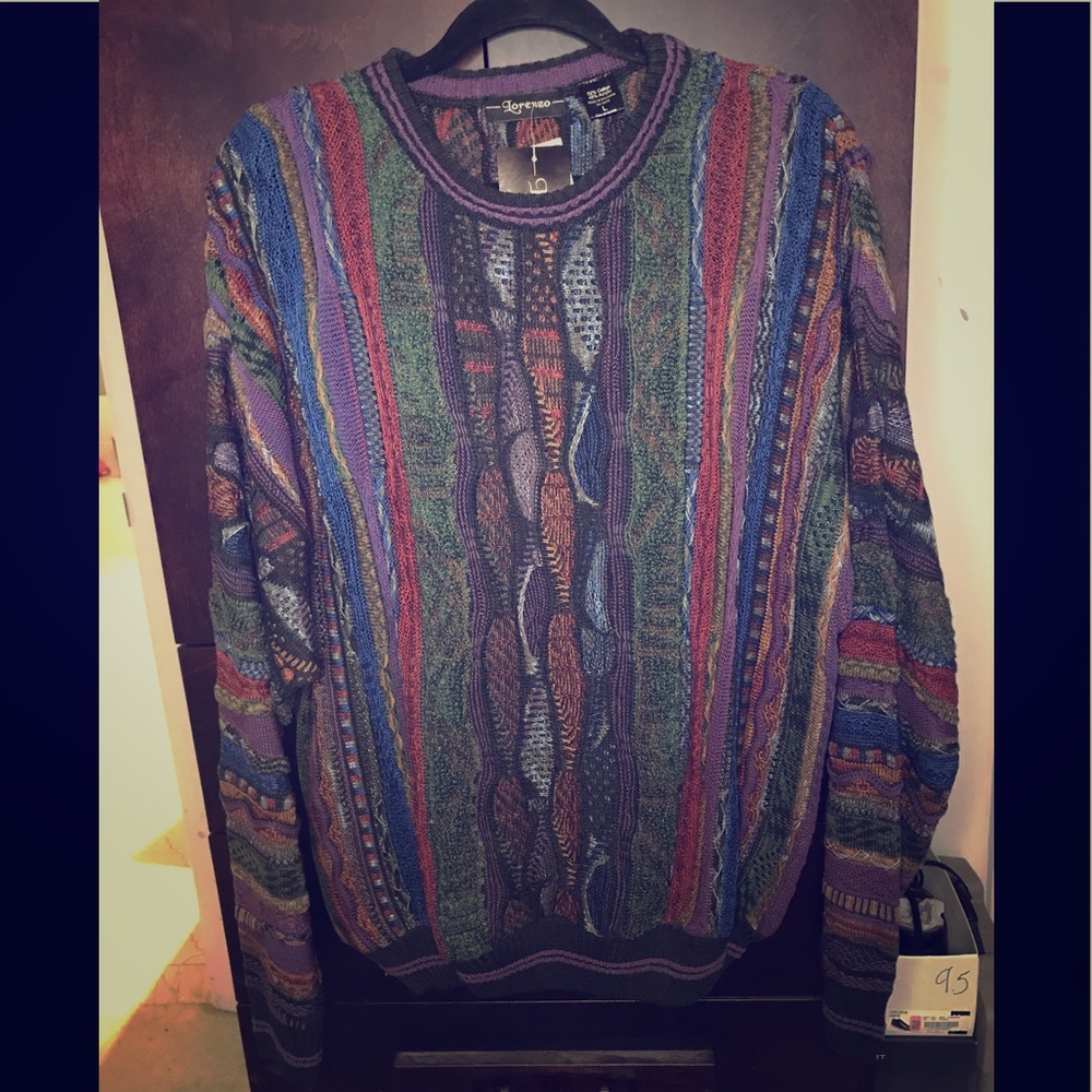 HEY HANDSOME! Men’s sweater, size L, cool tones 💙